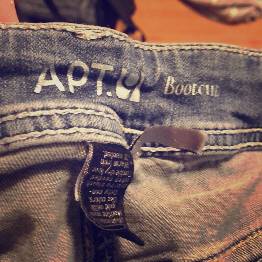 Blue bootcut jeans